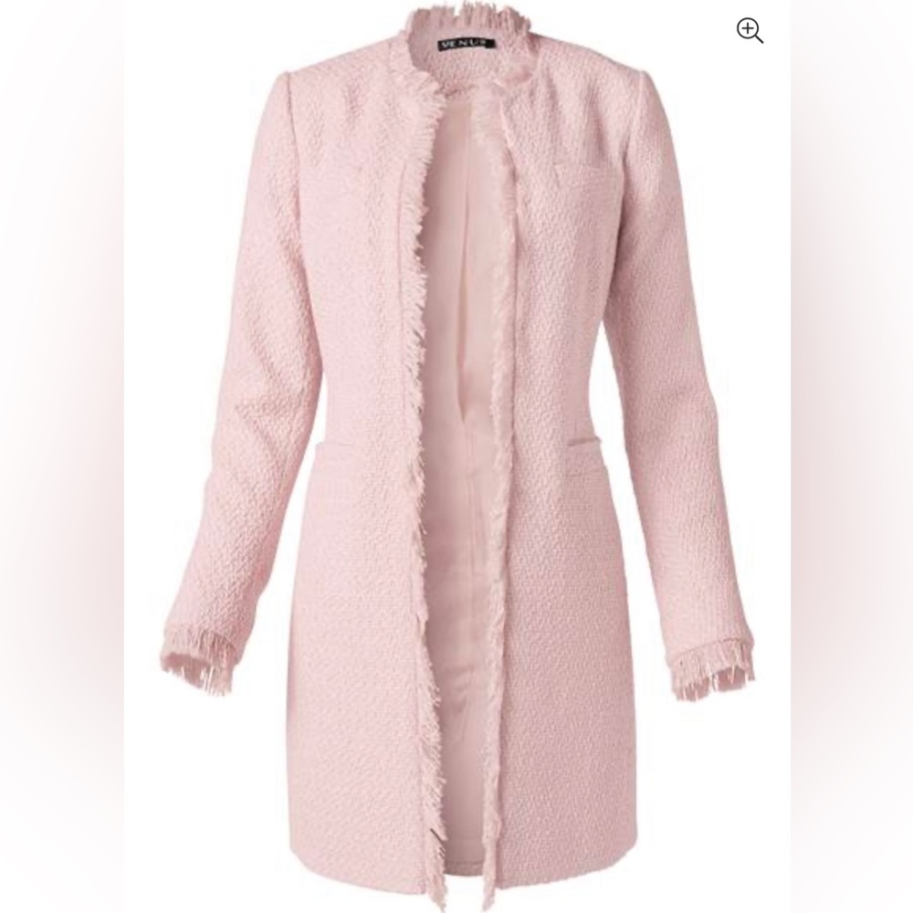 Venus Light Pink Tweed Jacket